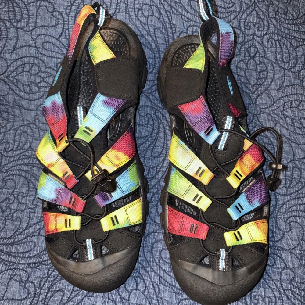 Keen Newport Retro Sandal Men's 14 Multi Tie Dye Hiking Outdoor Trail Water Shoe